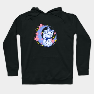 Maneki Neko Moon Hoodie